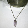 Raw Vera Cruz Amethyst Pendant with accent | 925 Sterling Silver Cap | Violet Flame | Meditation | Genuine Gems from Crystal Heart Melbourne since 1986