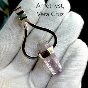 Raw Vera Cruz Amethyst Pendant | 925 Sterling Silver | Meditation | | Lemurian | Genuine Gems from Crystal Heart Melbourne since 1986