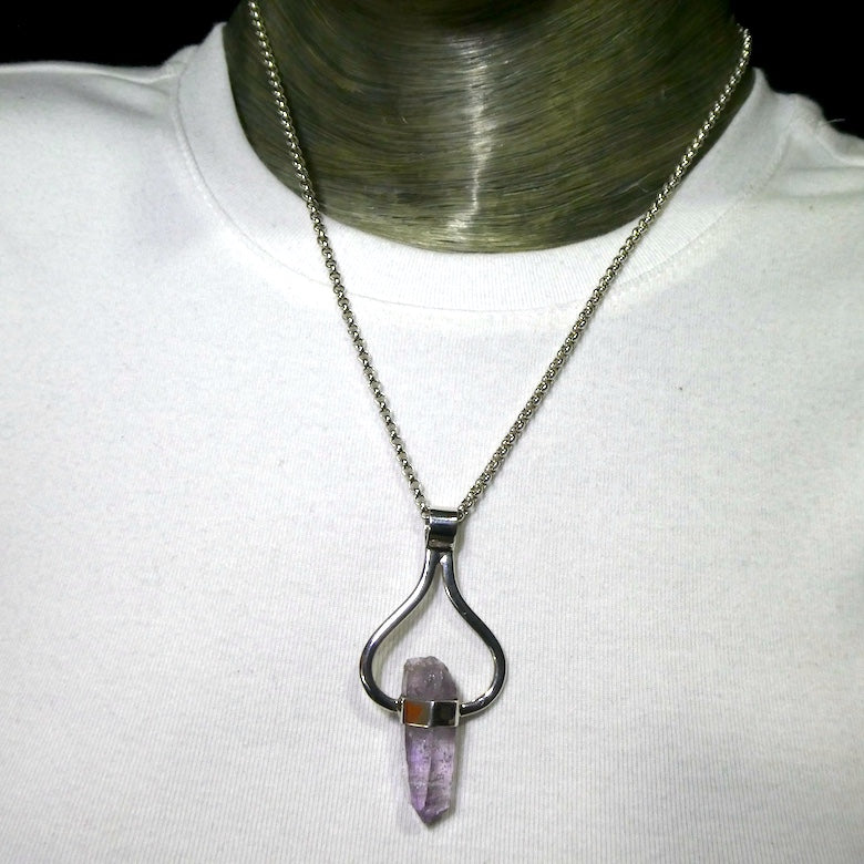 Raw Vera Cruz Amethyst Pendant | 925 Sterling Silver | Meditation | | Lemurian | Genuine Gems from Crystal Heart Melbourne since 1986