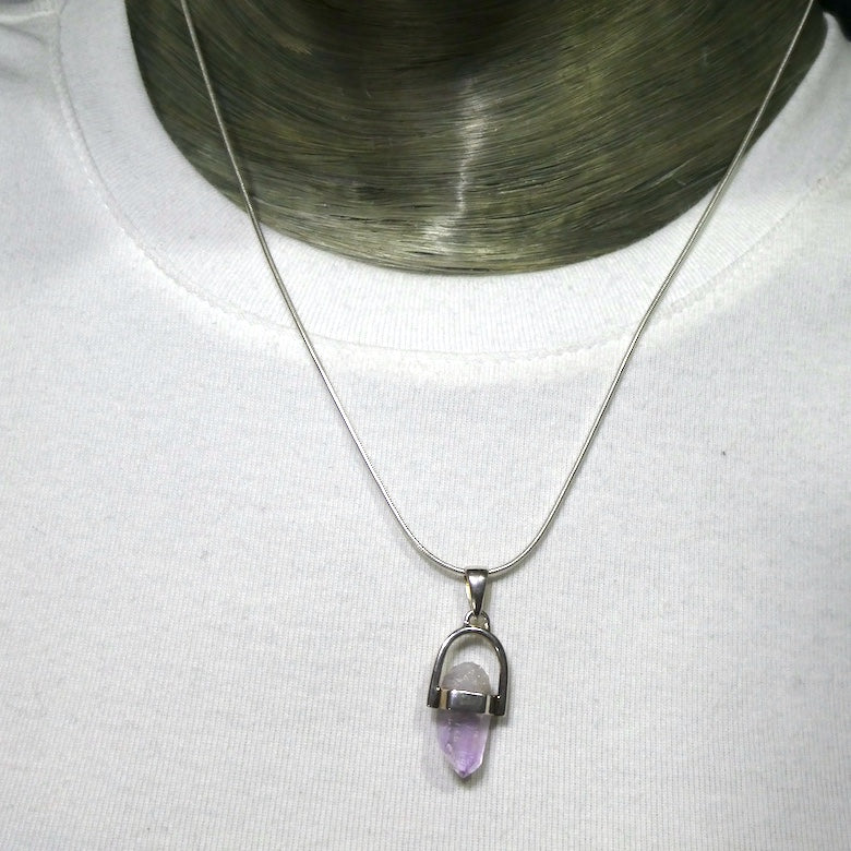 Amethyst Pendant, Raw Vera Cruz Point, 925 Sterling Silver, r1