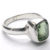 Moldavite Ring | Fceted Oblong | 925 Sterling Silver | US Size 9.75 | Aus Size T | Green Obsidian | Chechya | Intense Heart Transformation | Scorpio | Crystal Heart Melbourne Australia 1986