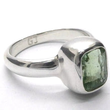 Load image into Gallery viewer, Moldavite Ring | Fceted Oblong | 925 Sterling Silver | US Size 9.75 | Aus Size T | Green Obsidian | Chechya | Intense Heart Transformation | Scorpio | Crystal Heart Melbourne Australia 1986