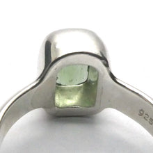 Load image into Gallery viewer, Moldavite Ring | Fceted Oblong | 925 Sterling Silver | US Size 9.75 | Aus Size T | Green Obsidian | Chechya | Intense Heart Transformation | Scorpio | Crystal Heart Melbourne Australia 1986