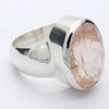 Morganite Ring | Huge Faceted Oval | Apricot Pink Beryl | 925 Sterling Silver | Open Back | US Size 9.75 | AUS Size T | Divine Love | Genuine Gems from Crystal Heart Australia est 1986