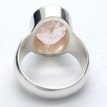 Load image into Gallery viewer, Morganite Ring | Huge Faceted Oval | Apricot Pink Beryl | 925 Sterling Silver | Open Back | US Size 9.75 | AUS Size T | Divine Love | Genuine Gems from Crystal Heart Australia est 1986