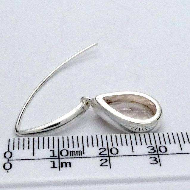 Morganite Earrings | Large Faceted Teardrop | Apricot Pink Beryl | 925 Sterling Silver | Open Back | Divine Love | Genuine Gems from Crystal Heart Australia 1986