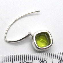 Load image into Gallery viewer, Peridot Earrings | Faceted Square| 925 Sterling Silver | Bezel Set | Designer Hooks |Joyful Heart Prosperity | Genuine Gems Crystal Heart Australia since 1986