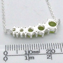 Load image into Gallery viewer, Peridot Necklace | 5 Flawless Faceted Rounds | Fine Silver Chain | Comet with Tail | Joyful Heart | Genuine Gems from Crystal Heart Melbourne Australia since 1986