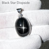 Black Star Sapphire Pendant | Diopside | 925 Sterling Silver | Genuine Gems from Crystal Heart Melbourne Australia since 1986