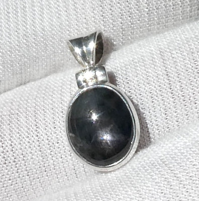 Black Star Sapphire Pendant | Diopside | Star of India | 925 Sterling Silver | Genuine Gems from Crystal Heart Melbourne Australia since 1986