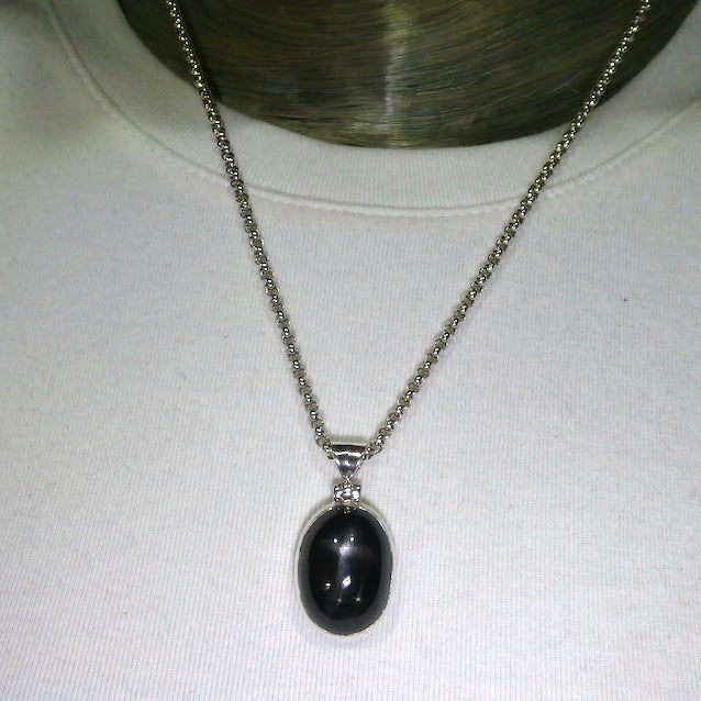 Black Star Sapphire Pendant | Diopside | 925 Sterling Silver | Genuine Gems from Crystal Heart Melbourne Australia since 1986