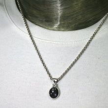Load image into Gallery viewer, Black Star Sapphire Pendant | Diopside | Star of India | 925 Sterling Silver | Genuine Gems from Crystal Heart Melbourne Australia since 1986