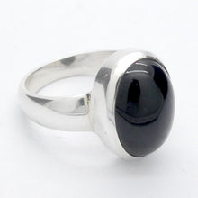 Load image into Gallery viewer, Black Star Sapphire Ring | Diopside | Star of India | 925 Silver | US Size 5.75 | Aus Size L | Genuine Gems from Crystal Heart Melbourne Australia since 1986