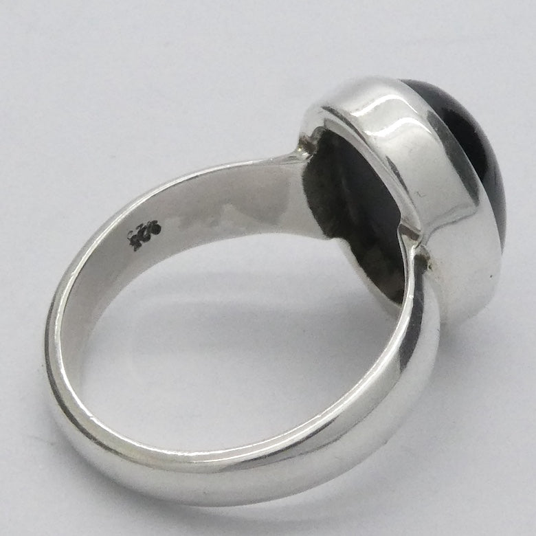 Black Star Sapphire Ring | Diopside | Star of India | 925 Silver | US Size 5.75 | Aus Size L | Genuine Gems from Crystal Heart Melbourne Australia since 1986