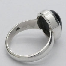 Load image into Gallery viewer, Black Star Sapphire Ring | Diopside | Star of India | 925 Silver | US Size 5.75 | Aus Size L | Genuine Gems from Crystal Heart Melbourne Australia since 1986