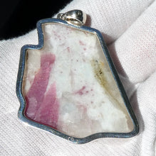 Load image into Gallery viewer, Rubellite Tourmaline Pendant | Pink Crystals in Milky Quartz | 925 Silver | Bezel Set Open Back | Love &amp; Compassion | Genuine Gems Crystal Heart Melbourne 1986 
