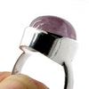 Kunzite Ring | Ovalochon Cab | 925 Sterling Silver | Fine Silver Setting | US Size 8 | AUS Size P1/2 | Wisdom of the Heart |Crystal heart Melbourne est.1986