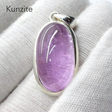 Load image into Gallery viewer, Kunzite Pendant | OvaL Cabochon | Good colour &amp; Clarity | 925 Sterling Silver | Bezel Set | Wisdom of the Heart | Genuine Gems at Crystal heart Melbourne est 1986