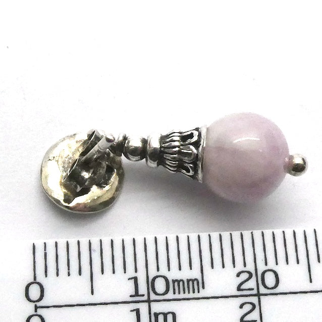 Kunzite Stud Earring | 8 mm beads | 925 Sterling Silver | Wisdom of the Heart | Genuine Gems at Crystal heart Melbourne est 1986