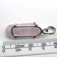 Load image into Gallery viewer, Kunzite Pendant | clean raw crystal | Good colour &amp; Clarity | 925 Sterling Silver | claw Set | Wisdom of the Heart | Genuine Gems at Crystal heart Melbourne est 1986