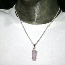 Load image into Gallery viewer, Kunzite Pendant | clean raw crystal | Good colour &amp; Clarity | 925 Sterling Silver | claw Set | Wisdom of the Heart | Genuine Gems at Crystal heart Melbourne est 1986