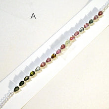 Load image into Gallery viewer, Tourmaline Bracelet | 18 faceted teardrops | Dainty Adjustable | Red Pink Yellow Gold | 925 Sterling Silver | Crystal Heart Melbourne Australia since 1986