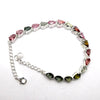Tourmaline Bracelet | 18 faceted teardrops | Dainty Adjustable | Red Pink Yellow Gold | 925 Sterling Silver | Crystal Heart Melbourne Australia since 1986