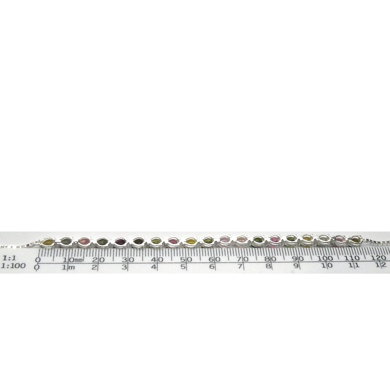 Tourmaline Bracelet | 19 faceted teardrops | Dainty Adjustable | Red Pink Yellow Gold | 925 Sterling Silver | Crystal Heart Melbourne Australia since 1986