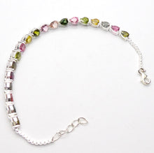 Load image into Gallery viewer, Tourmaline Bracelet | 19 faceted teardrops | Dainty Adjustable | Red Pink Yellow Gold | 925 Sterling Silver | Crystal Heart Melbourne Australia since 1986
