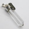 Raw Moldavite Nugget Pendant On Clear Quartz Point | 925 Sterling Silver | Genuine Gems from Crystal Heart Melbourne Australia since 1986 