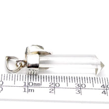 Load image into Gallery viewer, Raw Moldavite Nugget Pendant On Clear Quartz Point | 925 Sterling Silver | Genuine Gems from Crystal Heart Melbourne Australia since 1986 