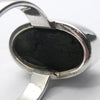 Black Tourmaline Ring | Natural uncut Oval | Open Bezel |  925 Sterling Silver | AUS Size R| US Size 8.75 | Crystal Heart Melbourne Australia since 1986