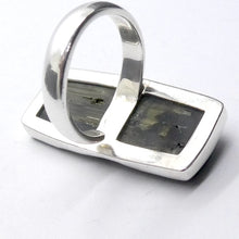 Load image into Gallery viewer, Green Black Blue Tourmaline Ring | Natural uncut Oblong | Open Bezel | 925 Sterling Silver | US Size 7.5 to 8.5 | Crystal Heart Melbourne Australia since 1986