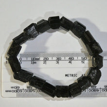 Load image into Gallery viewer, Black Tourmaline Stretch Bracelet | Raw Crystals | Beautiful and powerful Protection | Genuine gems from Crystal Heart Melbourne Australia since 1986