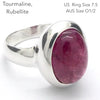 Tourmaline Ring | Cabochon Oval | Pink Red Rubellite | 925 Silver | US Size 7.5 | AUS Size O1/2 | Virgo Gemini Libra Taurus | Crystal Heart Melbourne est 1986