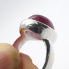 Tourmaline Ring | Cabochon Oval | Pink Red Rubellite | 925 Silver | US Size 7.5 | AUS Size O1/2 | Virgo Gemini Libra Taurus | Crystal Heart Melbourne est 1986