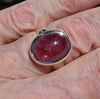 Tourmaline Ring | Cabochon Oval | Pink Red Rubellite | 925 Silver | US Size 7.5 | AUS Size O1/2 | Virgo Gemini Libra Taurus | Crystal Heart Melbourne est 1986
