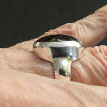 Load image into Gallery viewer, Garnet Ring | Large Faceted Square | 925 Sterling Silver | US Size 7.75 | AUS  Size P | Genuine Gems from Crystal Heart Melbourne Australia Est 1986