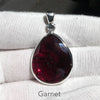 Garnet Pendant | Large Faceted Teardrop | 925 Sterling Silver | Genuine Gems from Crystal Heart Melbourne Australia Est 1986
