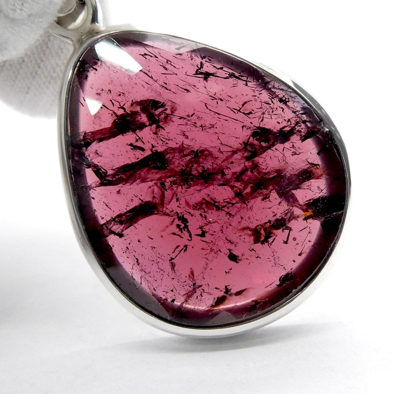 Garnet Pendant | Large Faceted Teardrop | 925 Sterling Silver | Genuine Gems from Crystal Heart Melbourne Australia Est 1986