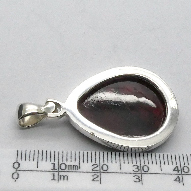Garnet Pendant | Large Faceted Teardrop | 925 Sterling Silver | Genuine Gems from Crystal Heart Melbourne Australia Est 1986