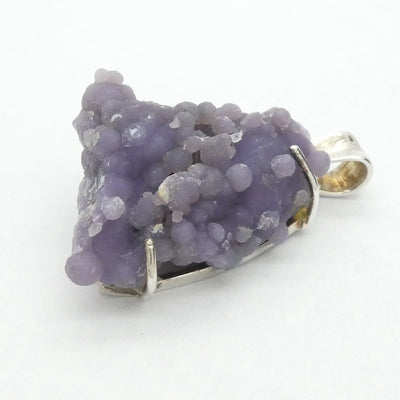 Purple Grape Chalcedony Pendant | Claw set | Open Back | 925 Sterling Silver |Botryoidal Chalcedony from Indonesia | Genuine Gems from  Crystal Heart Melbourne Australia since 1986.