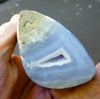 Blue Lace Agate Geode | Druzy Clear Quartz Crystals over sky blue | Malawi | Throat Chakra | Genuine Stones from Crystal Heart Melbourne Australia since 1986