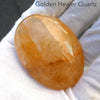 Golden Healers Quartz Palm Stone | Healing Light, Multilevel Healing, protection, creativity | Genuine Gems from Crystal Heart Melbourne Australia since 1986
