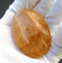 Load image into Gallery viewer, Golden Healers Quartz Palm Stone | Healing Light, Multilevel Healing, protection, creativity | Genuine Gems from Crystal Heart Melbourne Australia since 1986
