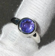 Load image into Gallery viewer, Tanzanite Ring | Faceted  Round | 925 sterling Silver | US Size 8 | AUS Size P1/2 | Achieve peak potential with Joy &amp; Support | Crystal Heart Melbourne est 1986