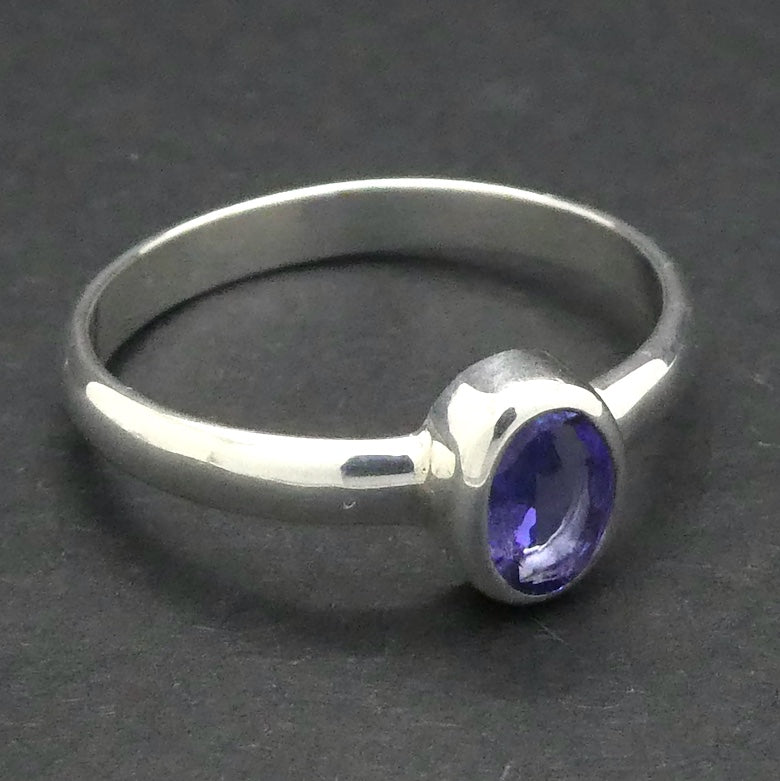 Tanzanite Ring | AA Faceted  Oval | 925 sterling Silver | US Size 8 | AUS Size P1/2 | Achieve peak potential with Joy & Support | Crystal Heart Melbourne est 1986
