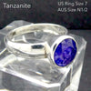 Tanzanite Ring | Faceted Round | Deep Blue/Violet | 925 Silver | US Size 7 | AUS Size N1/2 | Achieve peak potential with Joy & Support | Crystal Heart Melbourne est 1986