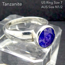 Load image into Gallery viewer, Tanzanite Ring | Faceted Round | Deep Blue/Violet | 925 Silver | US Size 7 | AUS Size N1/2 | Achieve peak potential with Joy &amp; Support | Crystal Heart Melbourne est 1986