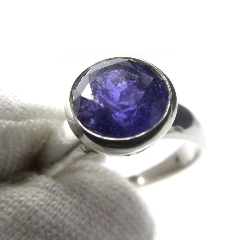 Tanzanite Ring | Faceted Round | Deep Blue/Violet | 925 Silver | US Size 7 | AUS Size N1/2 | Achieve peak potential with Joy & Support | Crystal Heart Melbourne est 1986